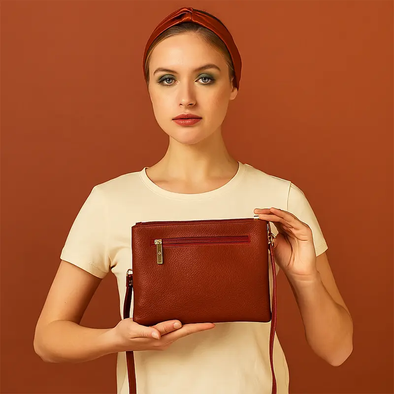 کیف دوشی چرم دخترانه مدل Avina - تصویر 2