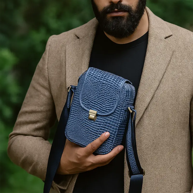 کیف دوشی چرم مردانه مدل Solar - تصویر 2